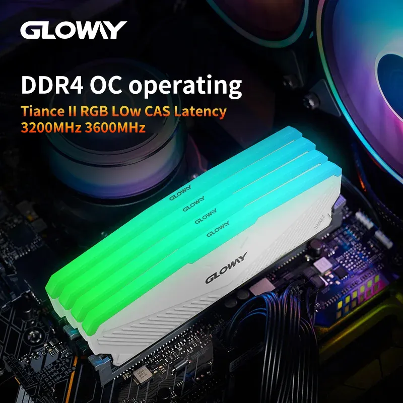 Gloway Memoria RAM RGB DDR4 8GB 16GB 3200MHz 3600MHz Kit 8GBx2