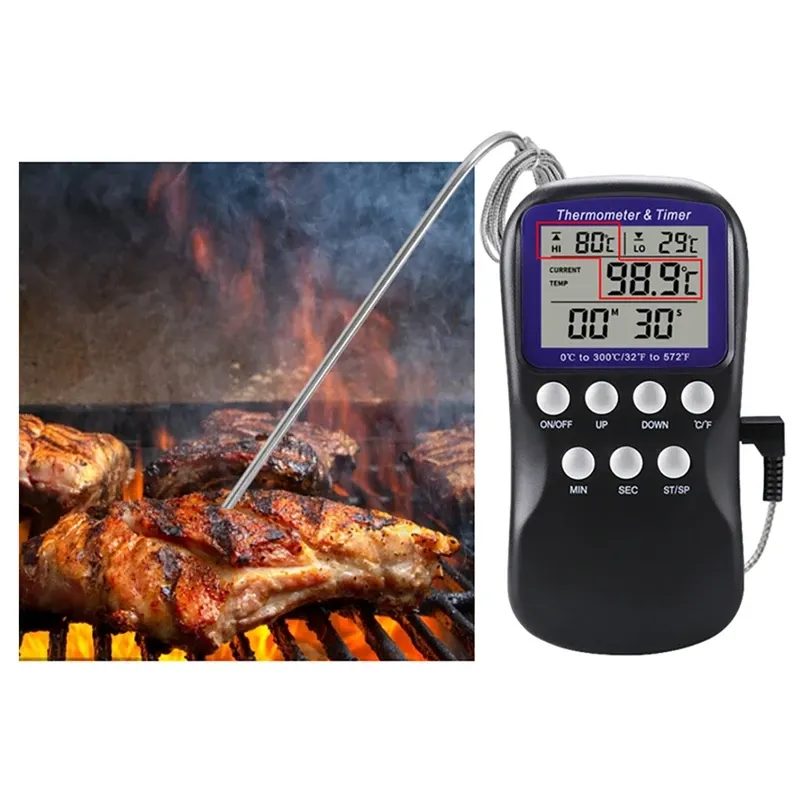 Touchscreen Color LCD Display Food Thermometer Instant Read Meat Thermometer For Kitchen,Oven,Food Cooking