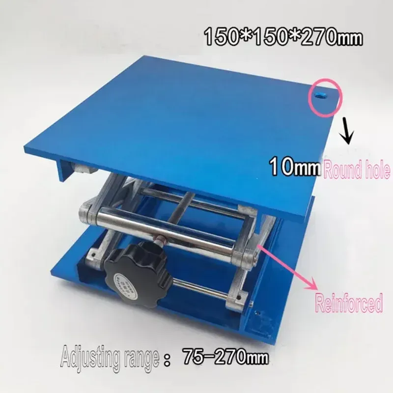 1Pcs 100mm, 150mm, 200mm Reinforced Aluminum Oxide Adjustable Lifting Platforms Lab Jack Scissor Stand Rack