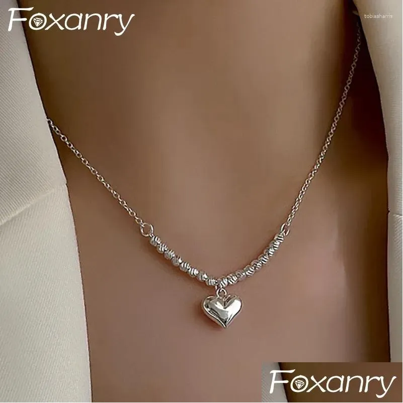 Chaines Vintage Punk Clavicule Chaîne Poueter Collier Party Bijoux Fashion Love Love Heart Pendant Place Accessoires de plage Drop Del Otra6