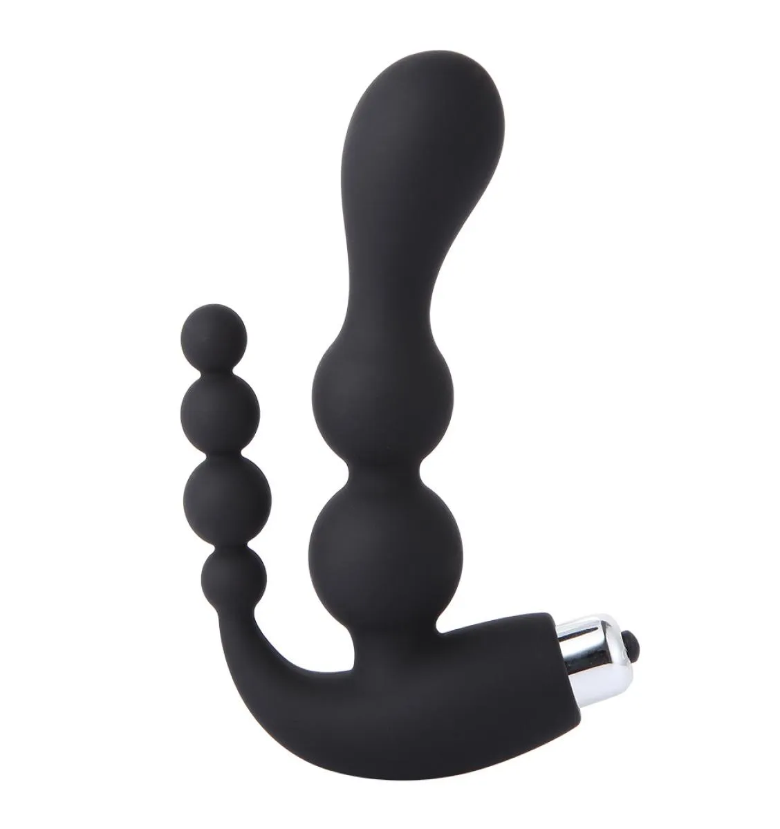 Vibratrice à double vibrateur anal vagin Perle Boule anale Boule Prost Masseur Prostate Vibrant Masturbator Sex Toys for Women1153241