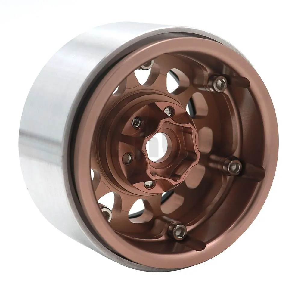 Rccrawler Rim Cover Metal 1.9 in 12 Round Hole Beadlock Wheel Hub Rim for 1/10 RC Crawler ...
