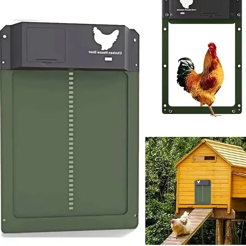Capteur de porte de poulaille de poulet automatique Porte de poulet Porte de poule de haute qualité Practical Farm Poulet Pites Duck Cage Door Farm Decor