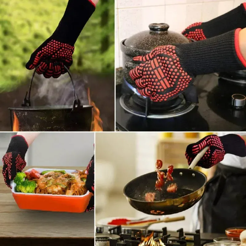 Gants en barbecues en une pièce Gants micro-ondes résistance à haute température Barbecue Glove Forts 500 800 degrés Fire ipring Glill Glove