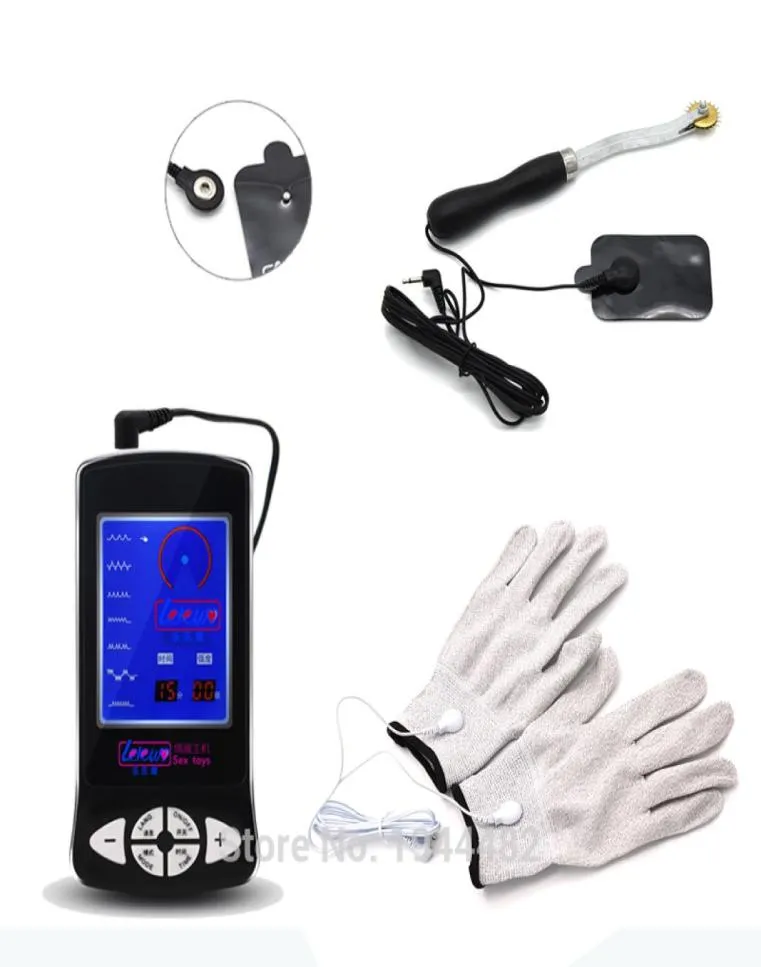 Kit de sexe électrique gants stimulateurs gants jouets de sexe électro pour hommes roue conductrice