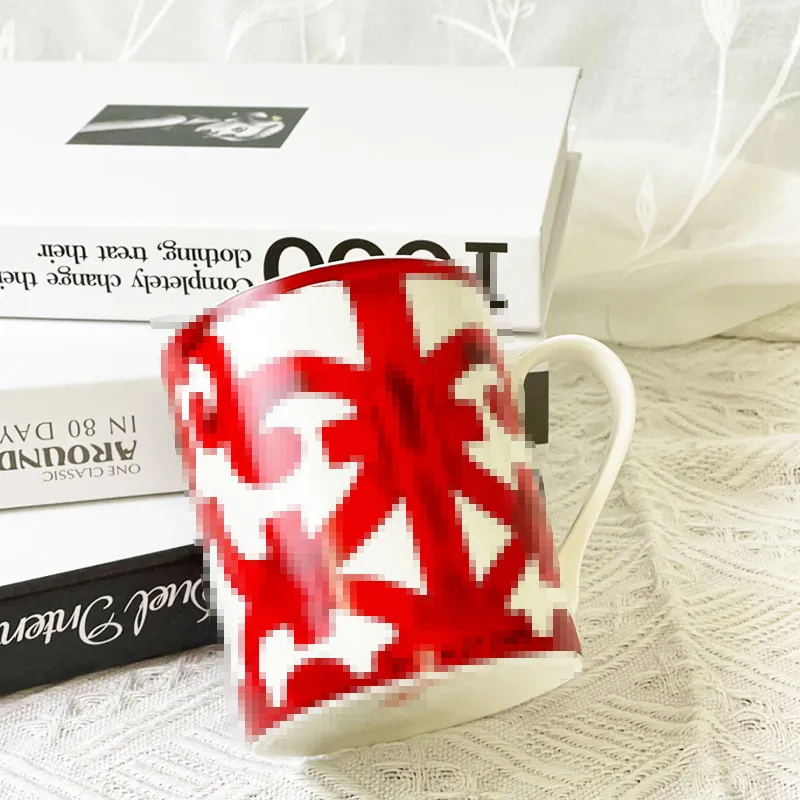 Designer Mugs Streed Geometric Pattern Bone China Mug Imprimé Logo Creative Gift Office