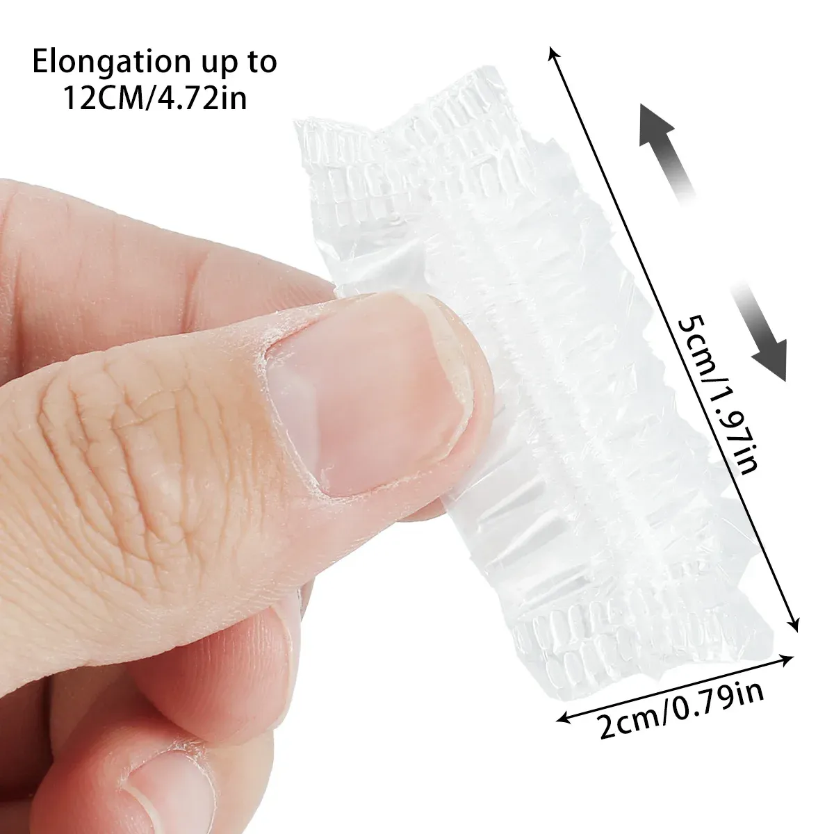 100 Stück Einwegohrohrkappen wasserdichte transparente Ohrschutz mit Gummibändern für Reisen Haus verwenden Haarfärbebad