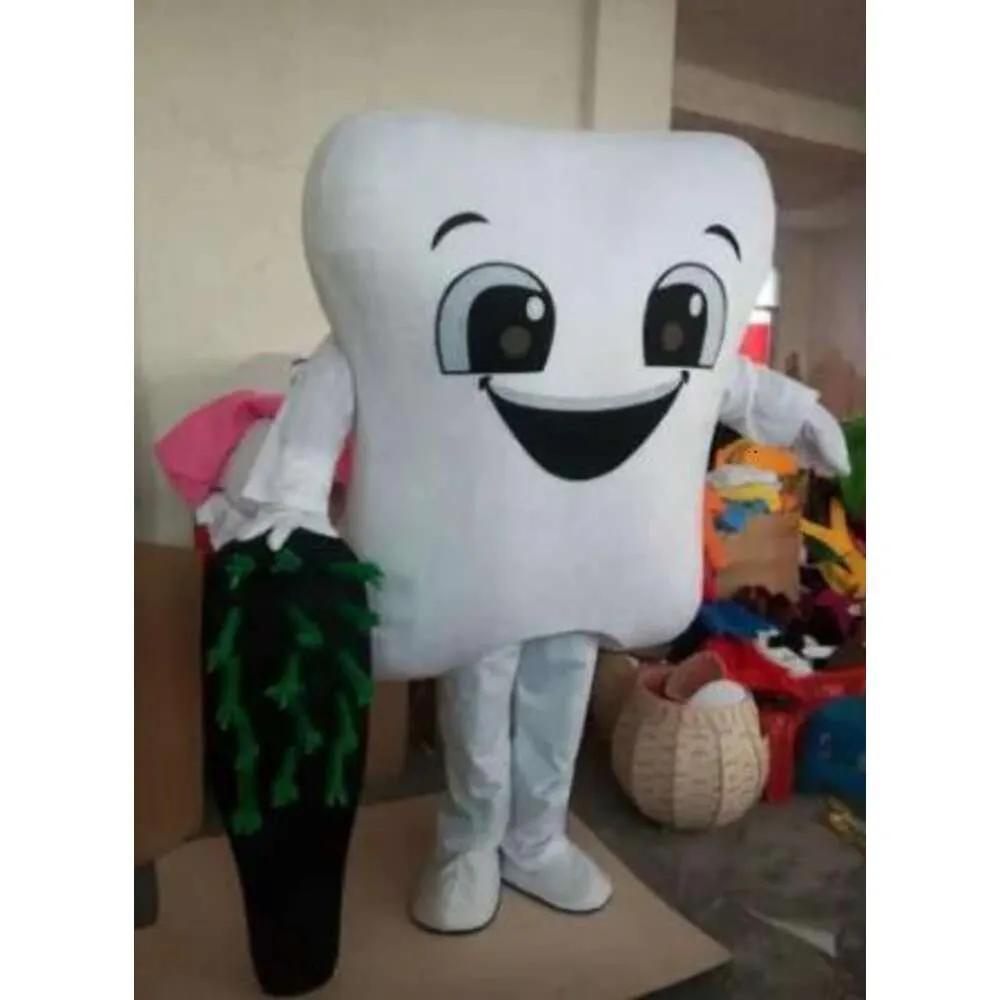 Mascotte costumi in schiuma simpatica bambola da dente cartone animato peluche abito di fantasia di balzo di Halloween costume da mascotte