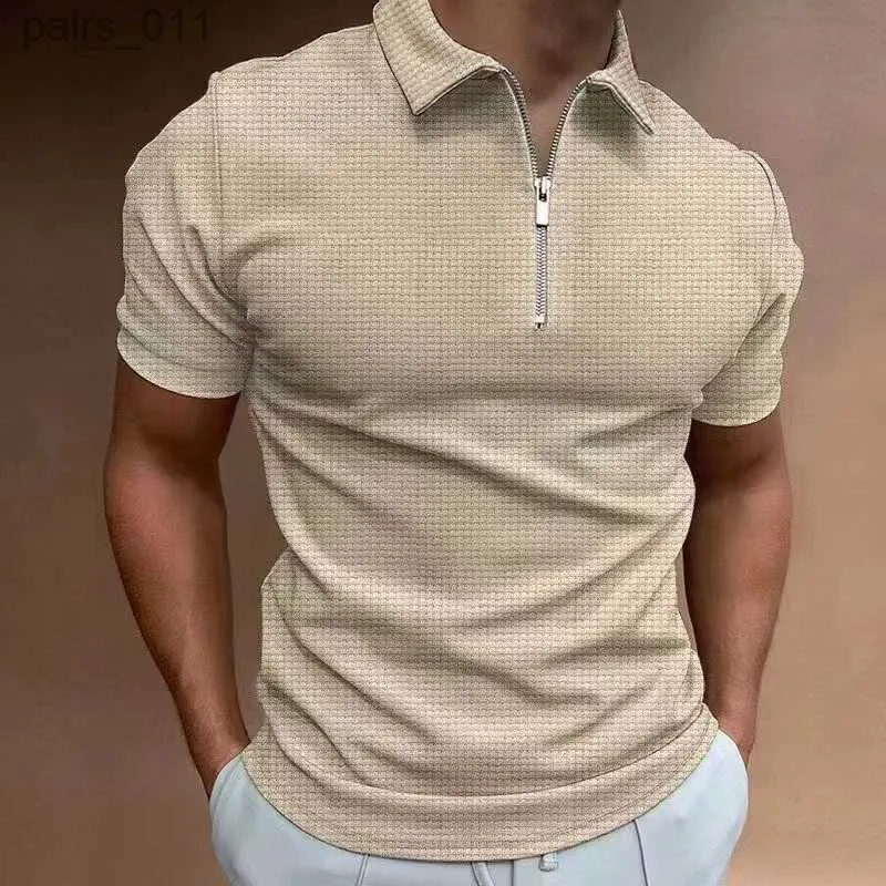 Herren Casual Shirts Herren Business Casual Shirt Mode Sport junger und gutaussehender Sommer kurzärmelig Eck T-Shirt YQ240409