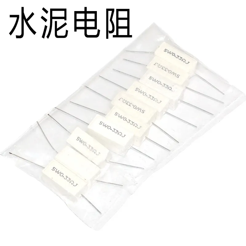 10pcs 5w 5% Resistor Resistor Power Resistência 0R47 0R5 0R6 4R 4R3 4R7 5R 5R1 4 4,3 4,7 5 5,1 43 47 50 51 470 510 R K Ohm