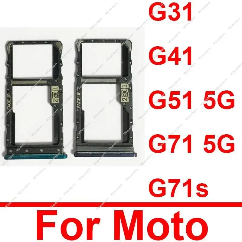 Sim Card Tray Slot Holder For Motorola Moto G31 G41 G51 G71 5G G71S Sim Card Reader Socket Adapter Replacement Parts