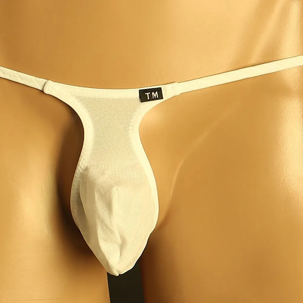 Herren Eisseide atmungsaktive G-String-Unterhose Bulge Hock Beutel Tanga Höschen Mini T-Back Slips Bikini Erotikunterwäsche