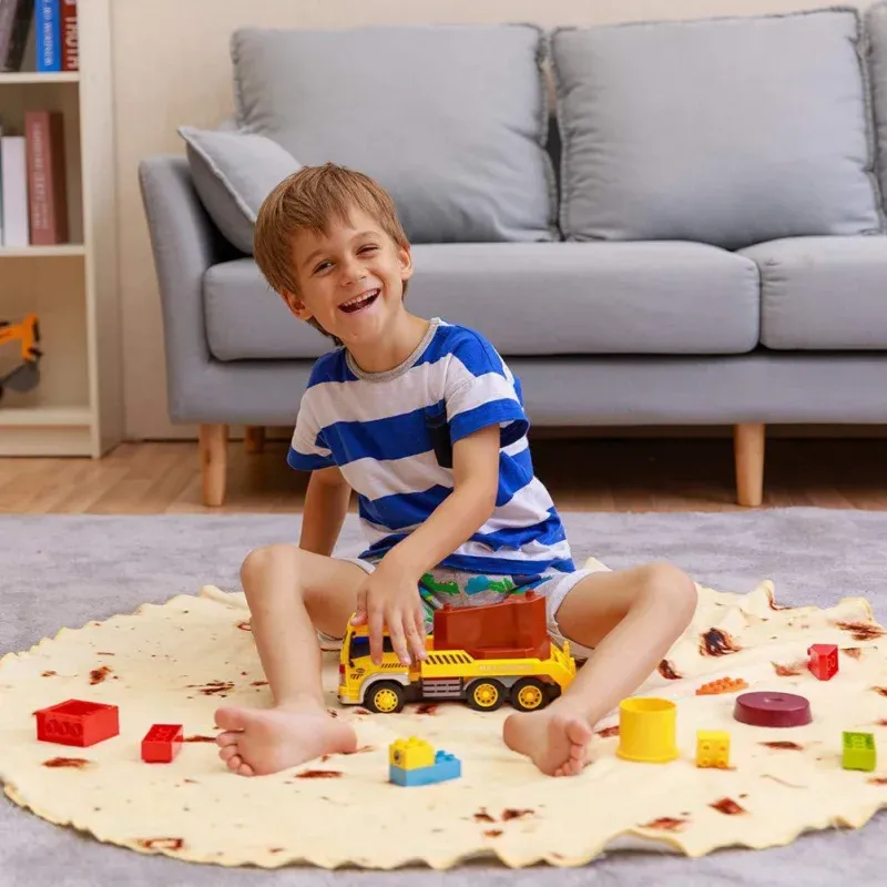 Tortilla Blanket: Novelty Round Throw Blanket, Soft Warm for Cozy  Snuggles, Funny Food Design for Adults Kids