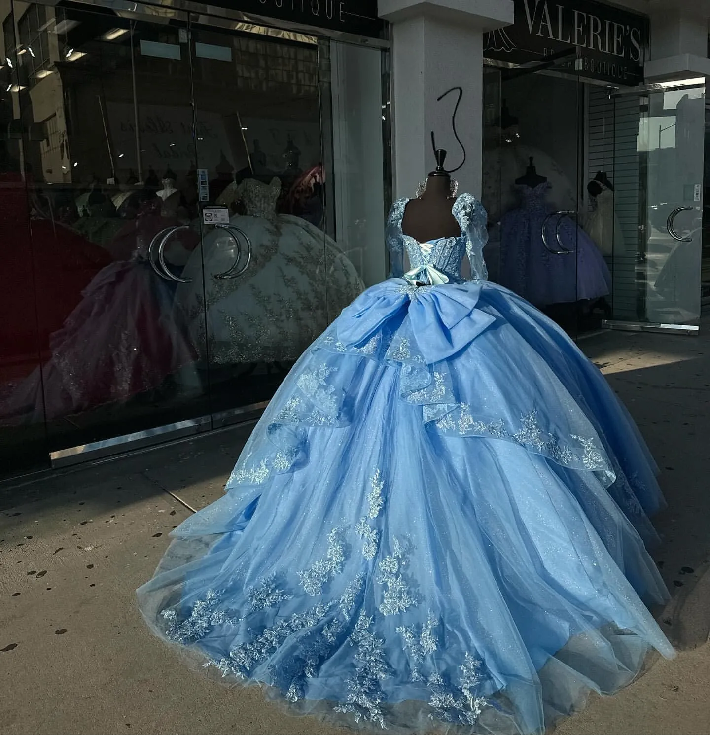 Powder Blue Princess Prom Ensemble Dress Powder Blue Princess Prom Ensemble Dress