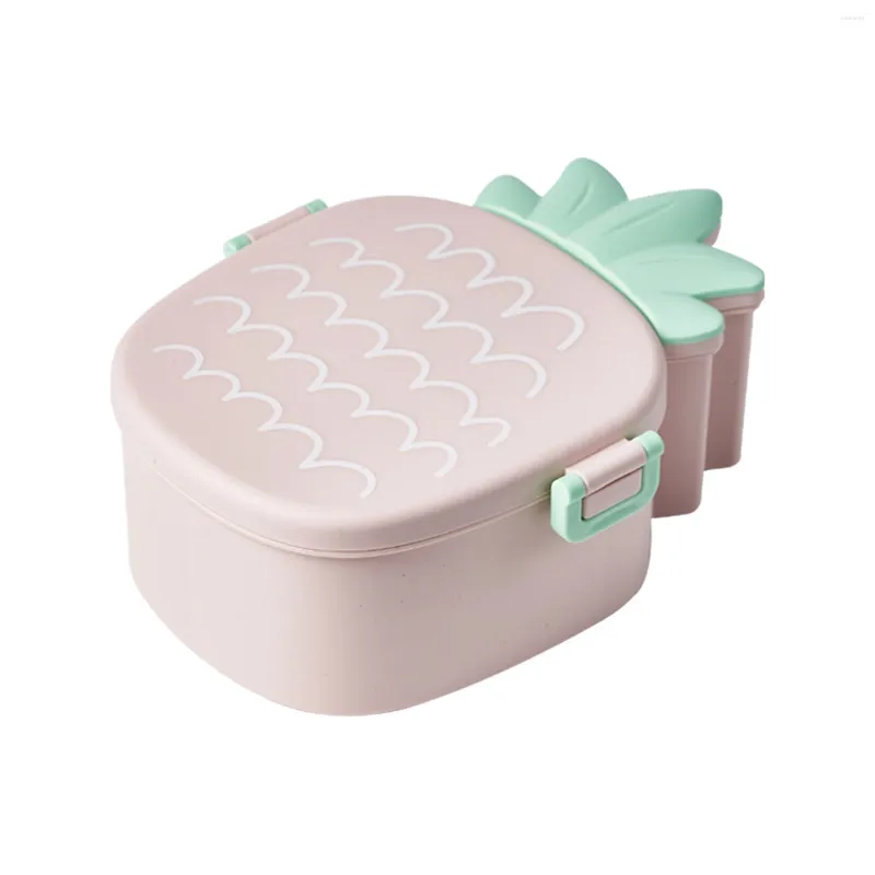 Dîne à école pour enfants portable Bento Bento Case-fuite du compartiment de fuite 3 Grilles Gift for Child's Day Thanksgiving