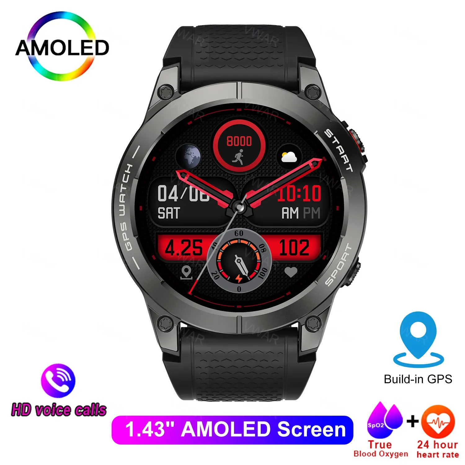 2023 Nuovo Smart Watch Ultra Premium GPS HD Display AMOLED HD Display GPS incorporato Bluetooth telefonate Bluetooth 5aTm impermeabile