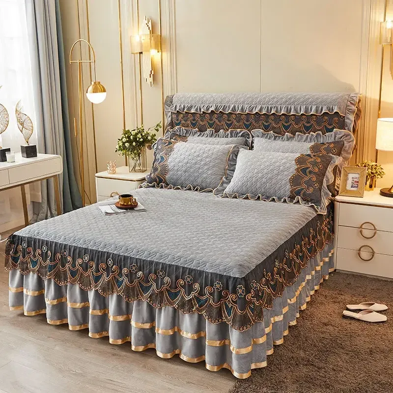 Flannel bed skirt hot sale