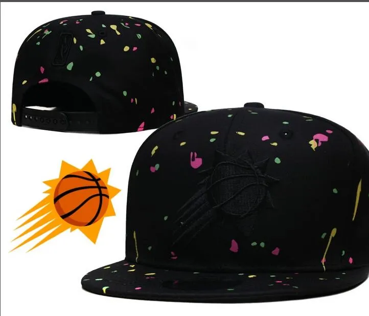 Американские баскетбольные "Suns" Snapback Hats 32 Команды роскошные дизайнерские финал Чемпионы раздевалочки Cacquette Sports Hat Brapback Snap Back Back ratture Cap A10