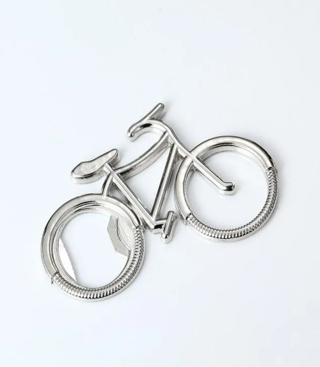 Retro Vintage Bicycle Shape Shape Metal Beel Bottle Opener Opener Симпатичный открытие сети ключей с Keyring Beechain Promotional Gift4781440