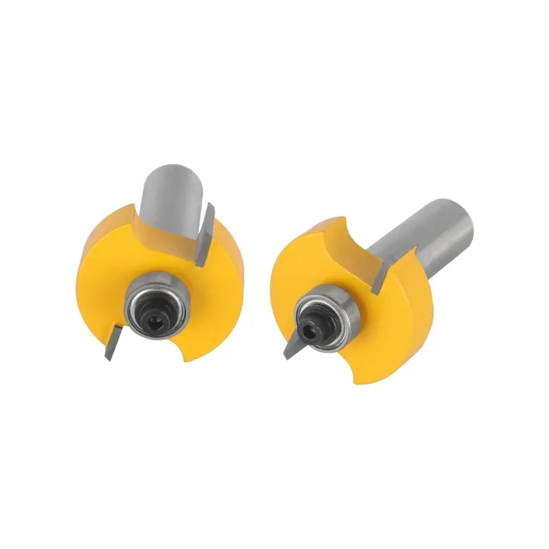 Punta per scanalatura tipo "T" da 8mm 12mm 12.7mm con 6 set di cuscinetti Fresa per fresa per lavorazione del legno per punta in legno Taglierina in metallo duro