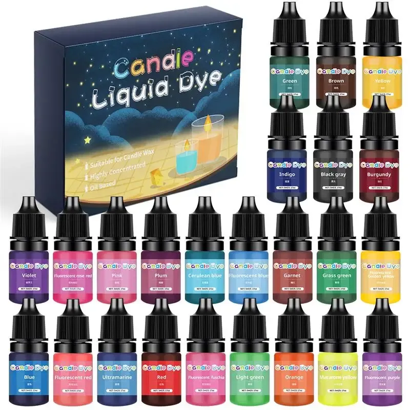 Candle Dyes Pigment Kits Liquid Colorant Set for DIY Candle Making ...