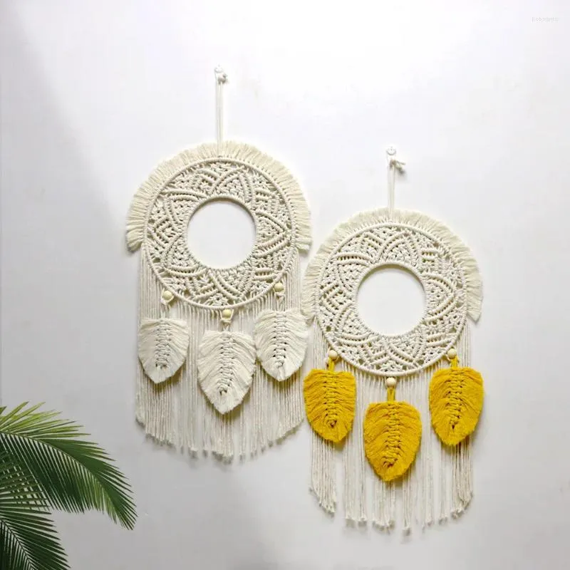 Gobelin Nordic Tassel pióra tkane gobelin boho kreatywne macrame WALL WAKINGS BOHEMIAN PIECY