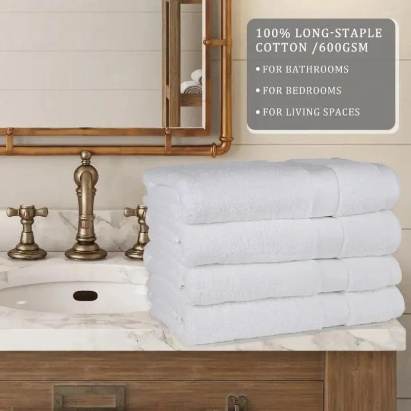 Towel Solid Color Bath Luxurious Cotton Towels Set Highly Absorbent Super Soft Quick Drying Bathroom For Skin-friendly
