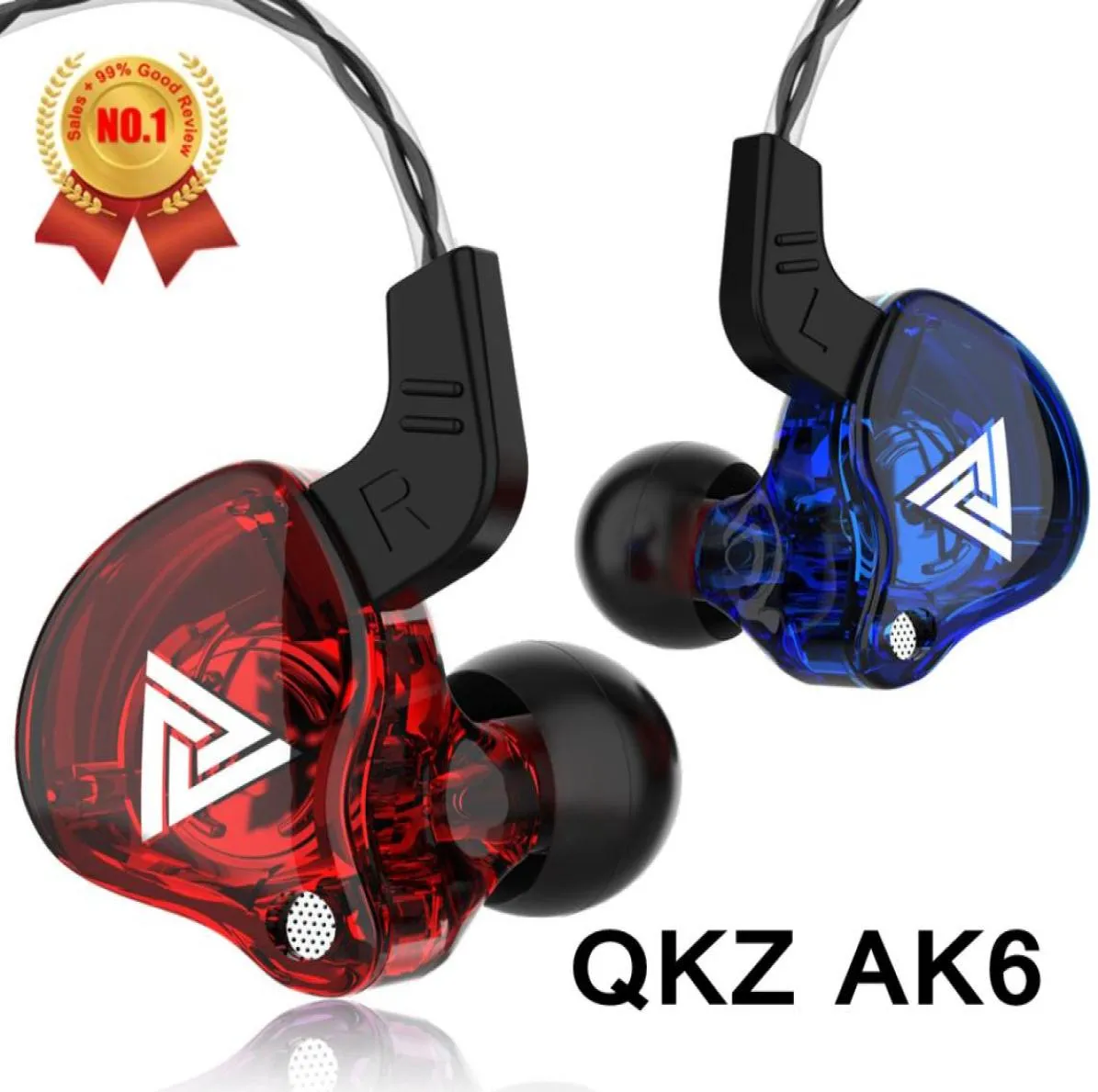 Oryginalny QKZ AK6 Copper Driver HiFi przewodowe słuchawki słuchawki Bass Bass stereo zestaw słuchawkowy muzyka dousza douszna fone de ouvido4201650