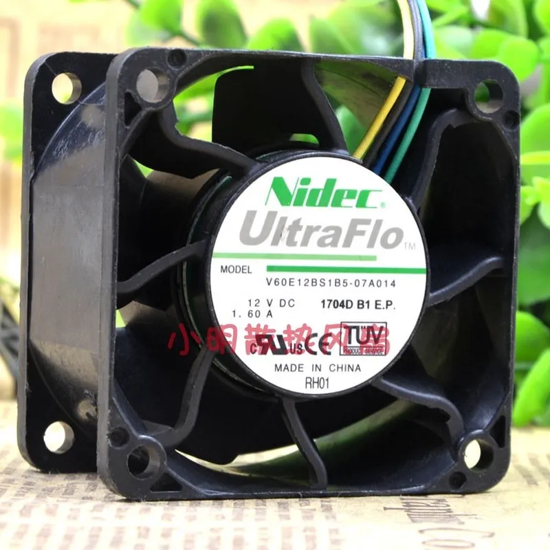 New CPU Cooling Fan NIDEC V60E12BS1B5-07A014 6038 12V 1.60A 6cm Server Computer Fan 60X60X38MM