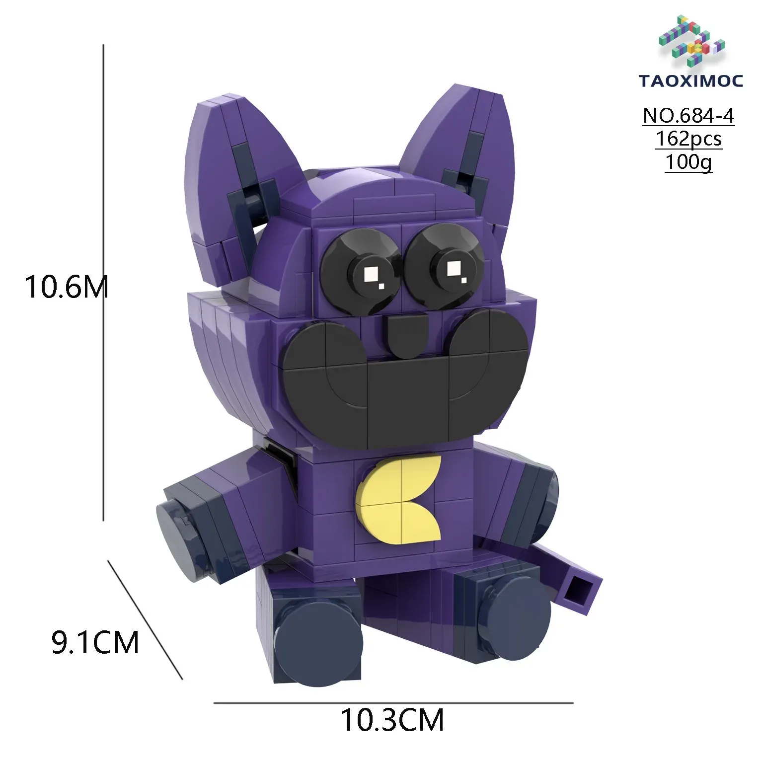 Playtime Smiling Critters Building Blocks Catnap Figure Set