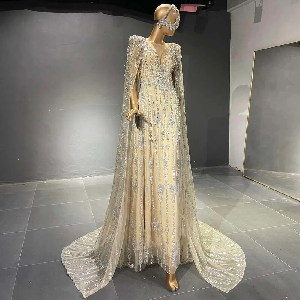 Serene Hill Couture Gold Cape Sleeve Evening Gown,... From Missweddingdress, $562.29 | DHgate.Com Serene Hill Couture Gold Cape Sleeve Evening Gown,... From Missweddingdress, $562.29 | DHgate.Com