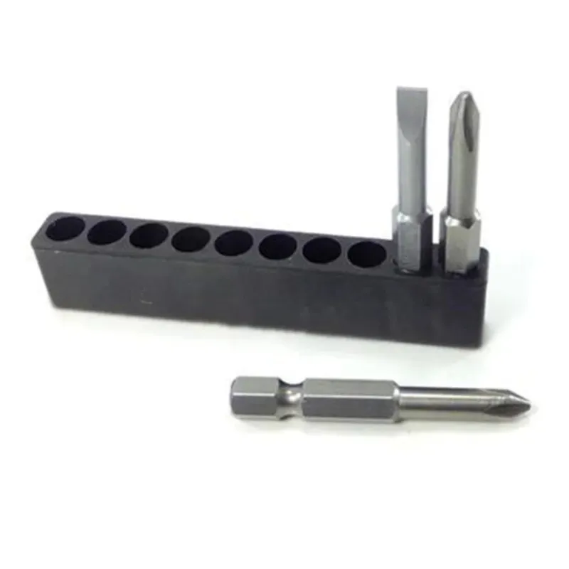 10/12Holes Hex Shank Screwdriver Bit Storage Holder Plastic Screwdriver Head Storage Case Drill Bit Stand Organizer Container