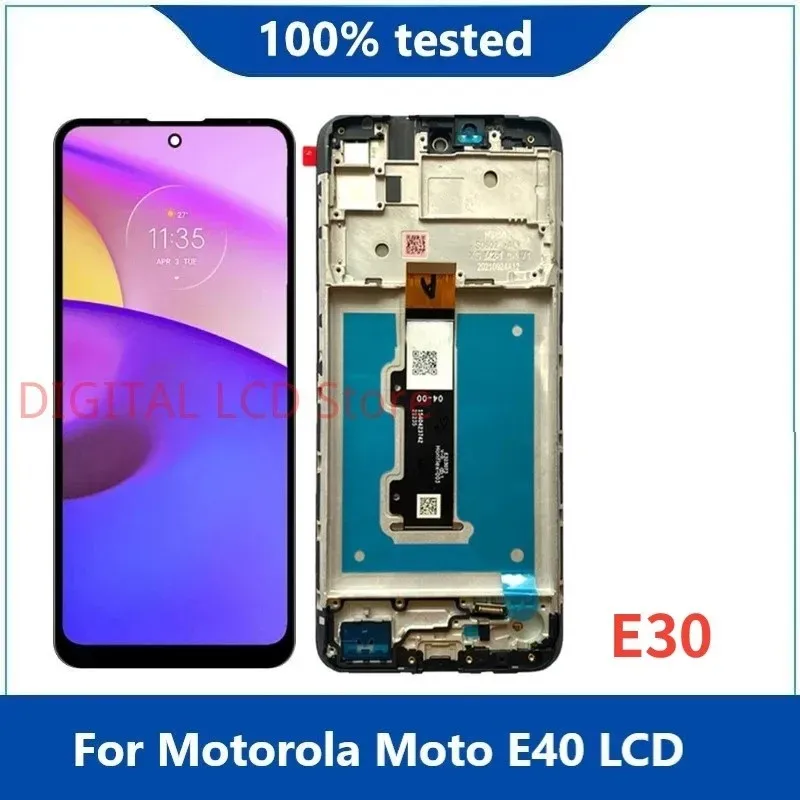 Origineel voor Motorola Moto E40 LCD XT2159-3 XT2159-4 LCD Display-scherm met Touch Panel Digitizer voor Moto E30 XT2158-6 LCD