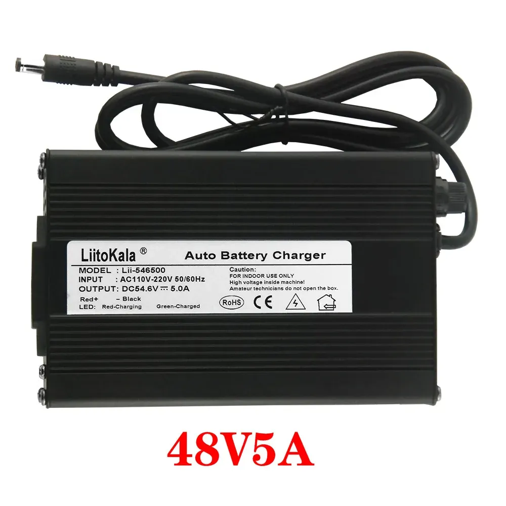 liitokala 48V 5a充電器13S 18650バッテリーパック充電器54.6V 5A定電流定圧はセルフトップでいっぱいです