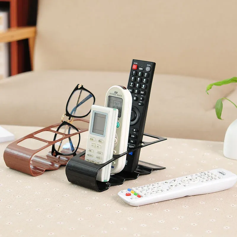 4-Grid Desktop Organizer: Remote Control Stand Holder Storage Container ...