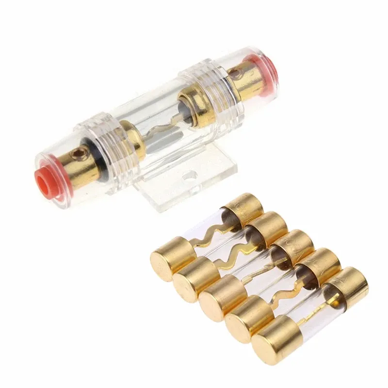 Fusibles AGU 15A ABSOPRO – 5 Unidades, Chapado Dorado, Para Coche Y Audio
