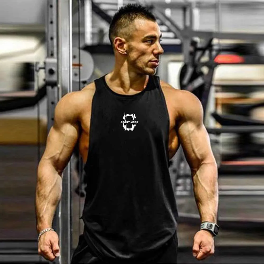 T-shirt maschili da uomo Tops e palestra camicie senza maniche a prezzi accessibili usate per le canotte di cotone muscolari di abbigliamento sportivo per bodybuilding J240409