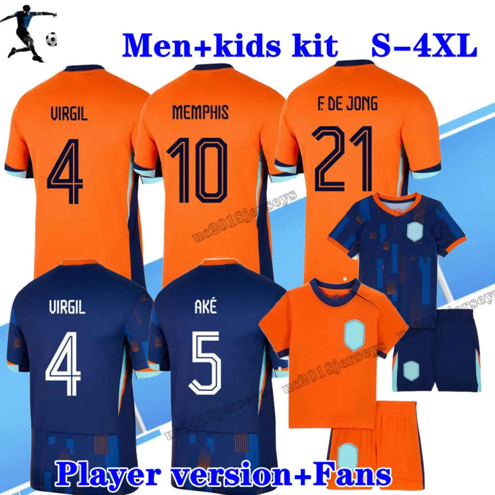 Player version 2024 2025 Netherlands Soccer Jerseys REIJNDERS AKE MEMPHIS KOOPMEINERS F. JONG WEGHORST DE LIGT XAVI GAKPO FRIMPONG Team Football Men Kids Shirt