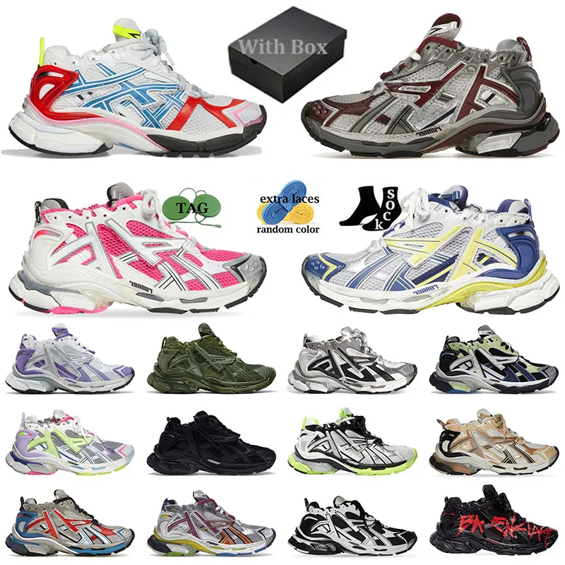 WITN Box Designer Burgoundy Men Runners 7 7.0 Running Trainers Baleciaga Women Athletic Sports Sporting Fashion Deconstruction Platform de deconstrucción Casual