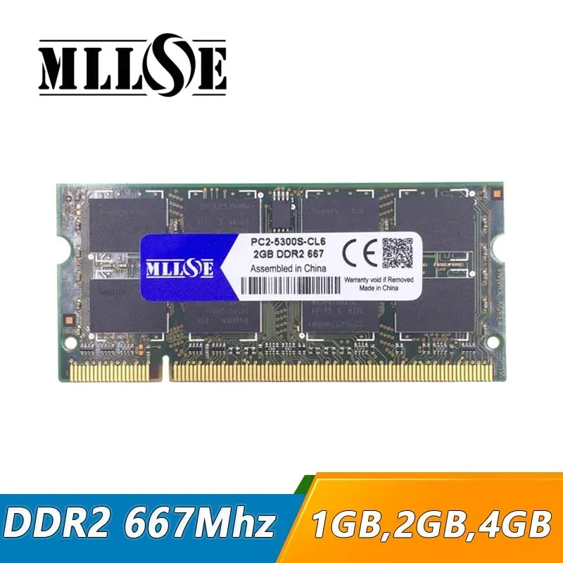 RAMS MLLSE 1GB 2GB 4GB DDR2 667MHz PC25300 SODIMMラップトップ、DDR2 667 2GB PC2 5300 DIMMノートブック、メモリRAM DDR2 2GB 2G 667 MHz SDRAM