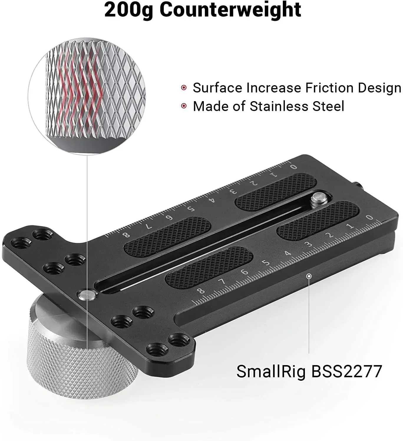 SmallRig Counterweight 200g Metal Weight with 1/4 Threaded Mount for ...