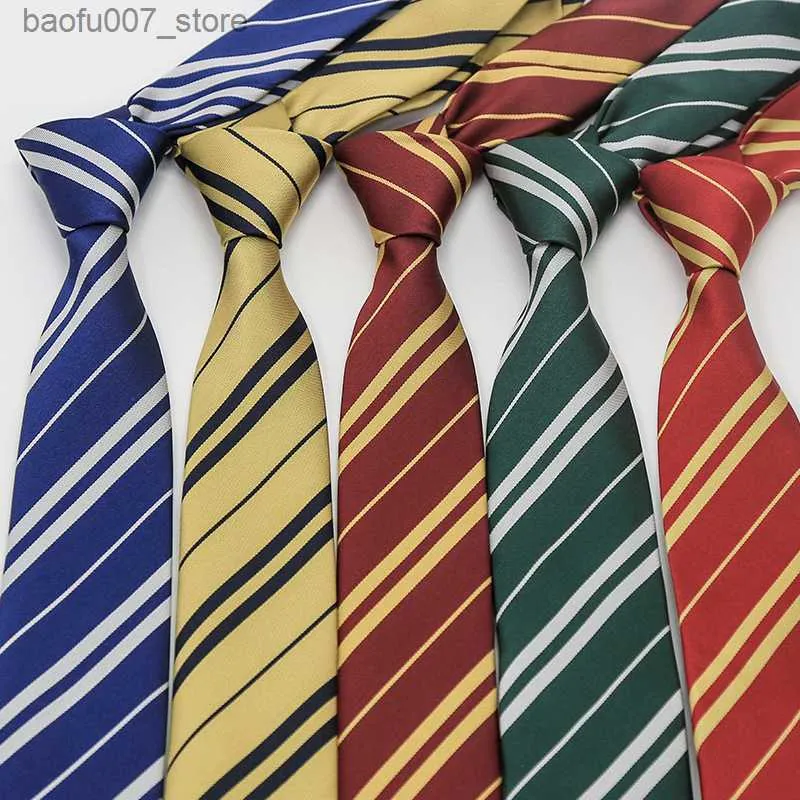 넥 타이 hallibote gryffindor Slytherin Raven Crouchpatch Diagonal Stripe Tie Mens BusinessQ