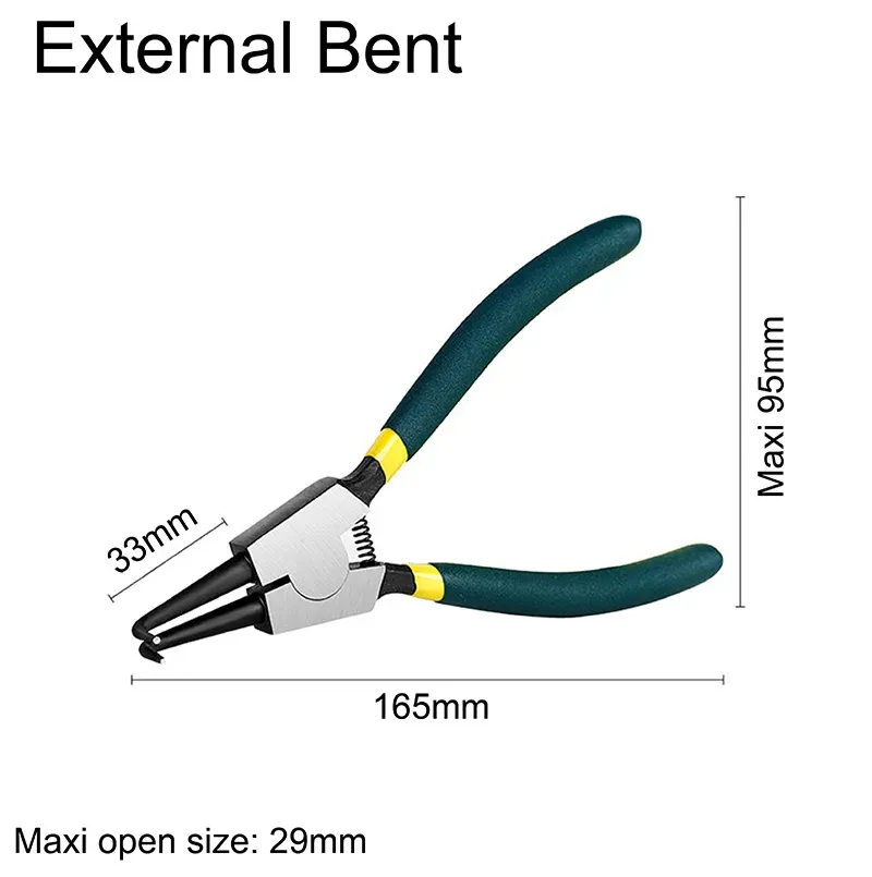 Portable 7" Internal External Retaining Clips Snap Ring Circlip Pliers