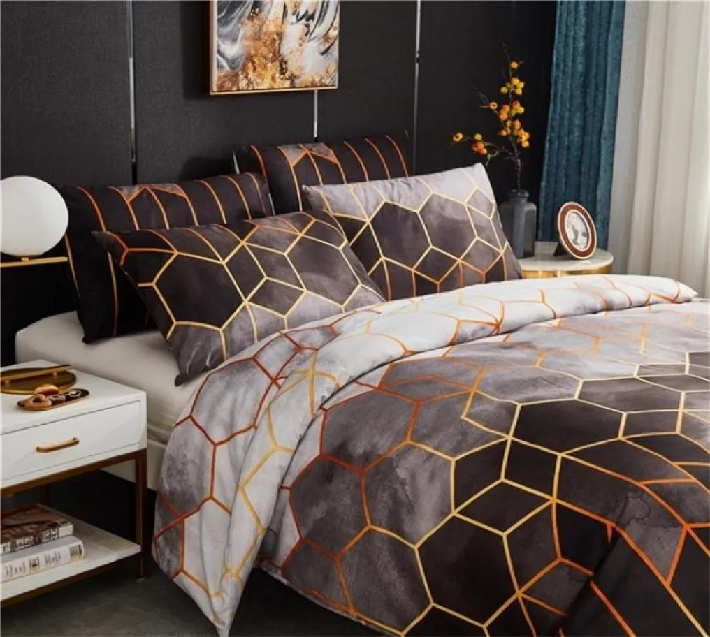 Claroom Geometric Bed Linen Comforter Bedding Set Queen King Size Duvet Cover 220x240cm BN01 C10183344302