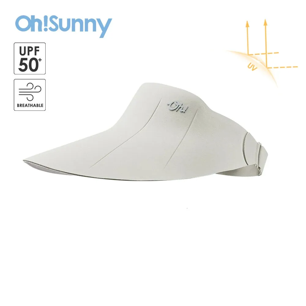 Ohsunny UV защита от солнца козырьки мягкая дышащая Sunhats Женщины мужчины на открытом воздухе пустые верхние бейсбольные кепки240409