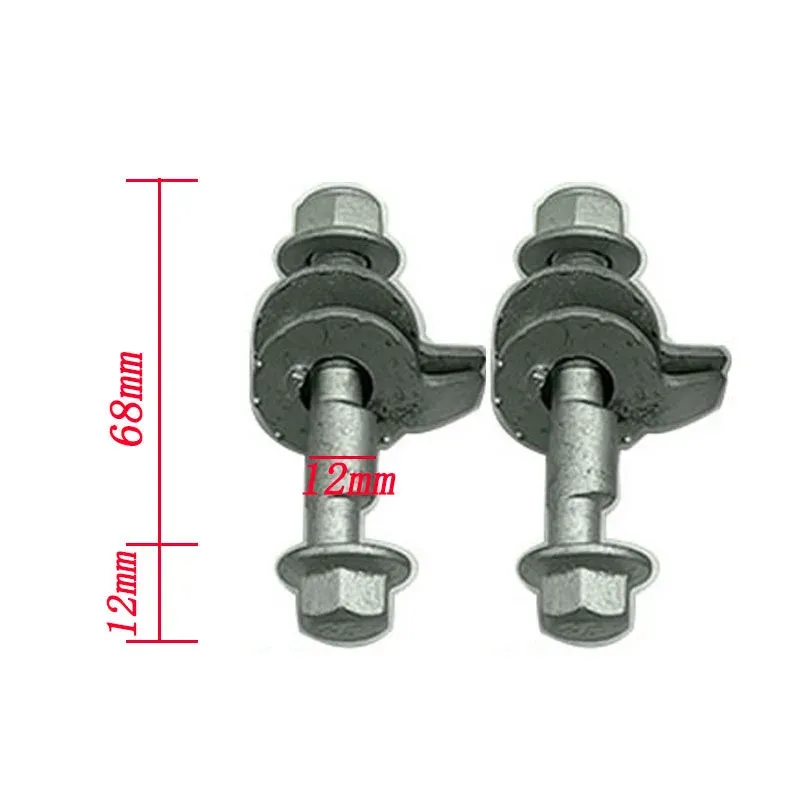 2PCS 12.9車の四輪アライメントエキセントリックネジ10/12/13/14/15/16/17mmキャンバーアングル調整ボルトカータイヤバランス重量