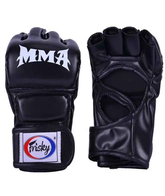 Kick Boxing Gloves vechten MMA Sport Pu lederen handschoenen Muay Thai Fight Box MMA Gloves Boxing Sanda Boxing Pads MMA2140239