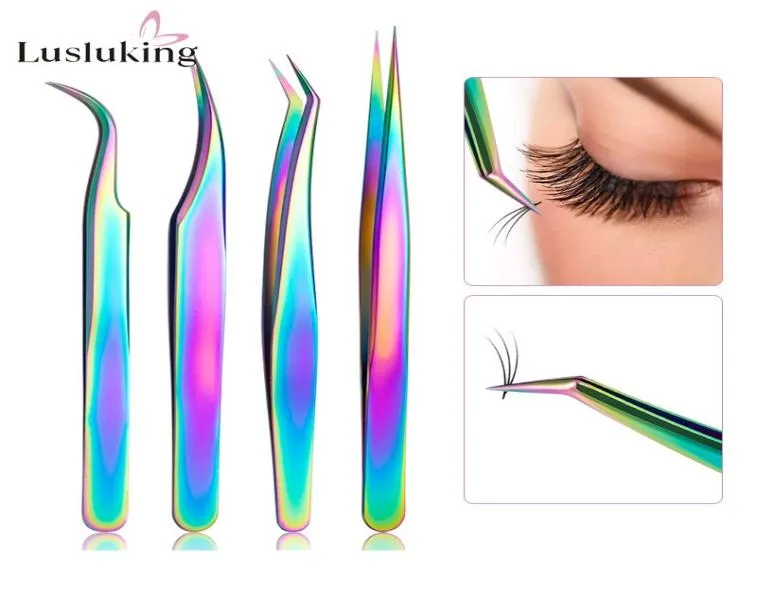 Eyelash -Hurler Falsches Wimpernverlängerung Clip Zierberge Augenbrauen -Pinzetten für Haarnägelkunst Löting Lash Tash Tongs Make -up -Werkzeuge6459349