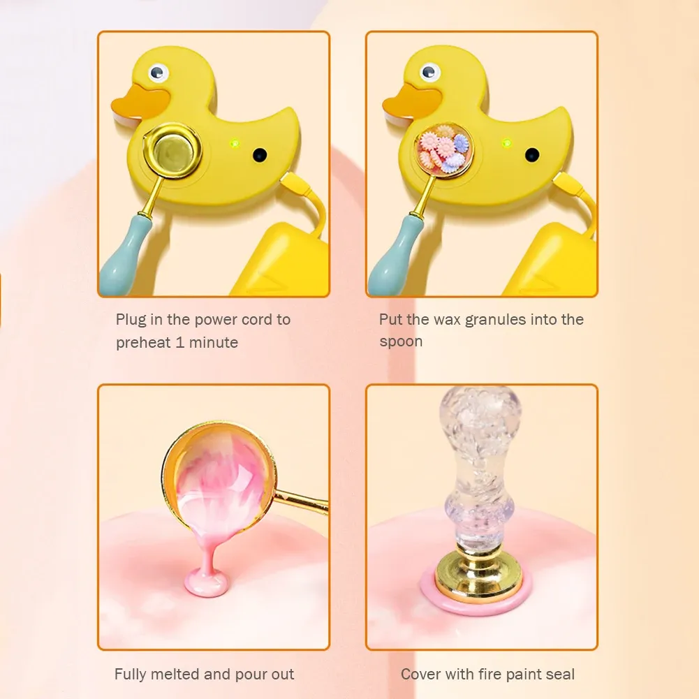 موقد ذوبان الشمع على شكل البط لختم الختم الشمع ، فرن الشمع الكهربائي ، أداة  ذوبان التدفئة الحرفية DIY من 35.07ر.س | DHgate, image size:1001x1001