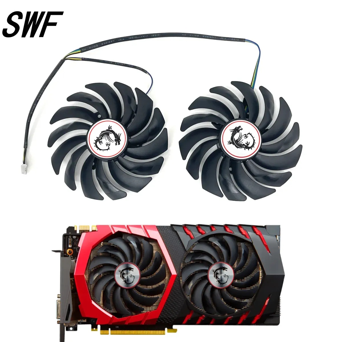 PADS 2PCS PLD10010S12HH DC12V 0.40A 4PIN FÖR MSI RX 470 480 570 580 GTX 1080TI 1080 1070 1060 GAFIK KORT KORT COOLER FAN 10010B